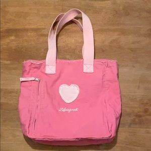 Pink {Life is Good} bag with heart